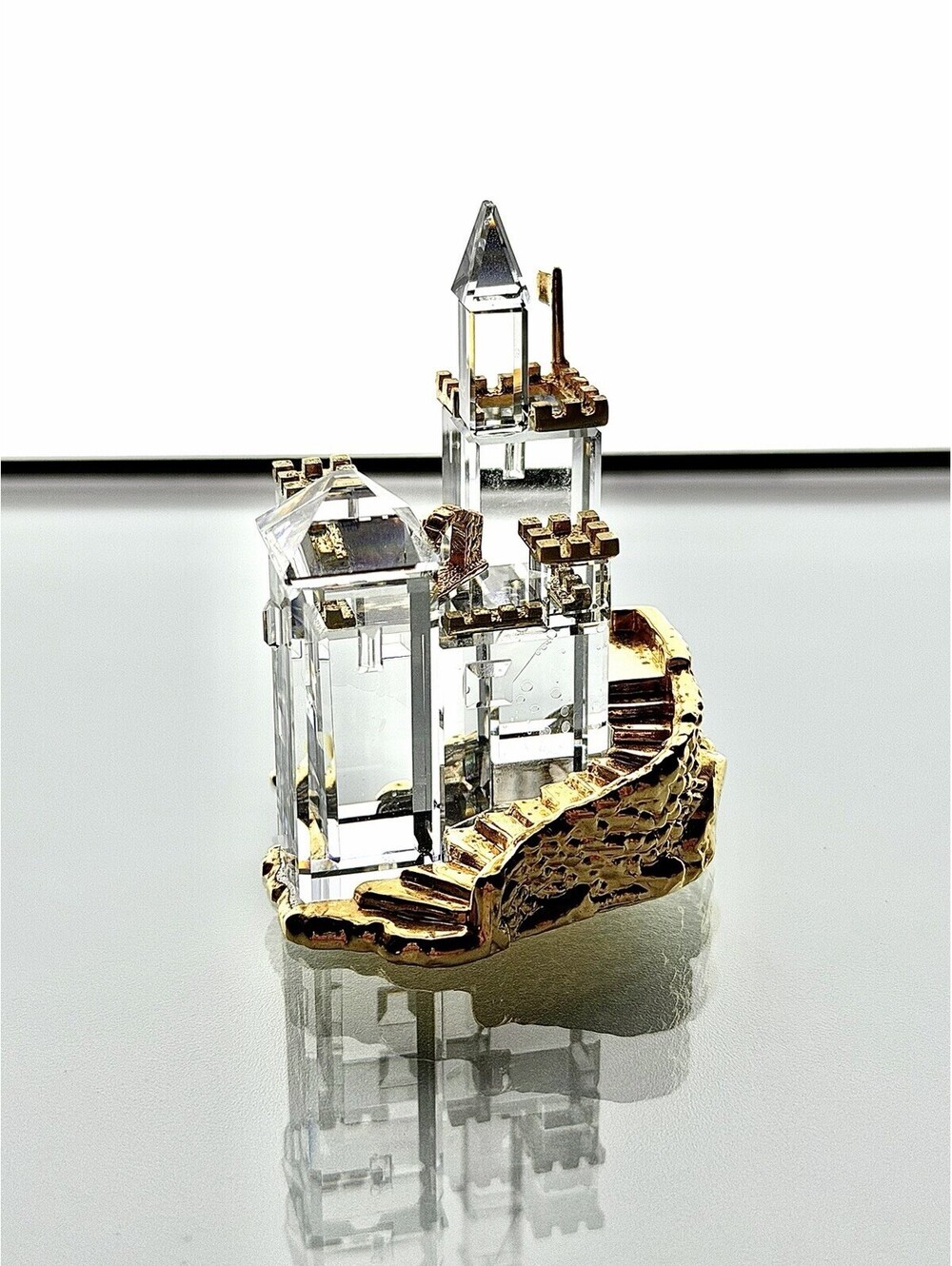 Swarovski Crystal Journeys - Castle w/ Gold, 2 1/4"